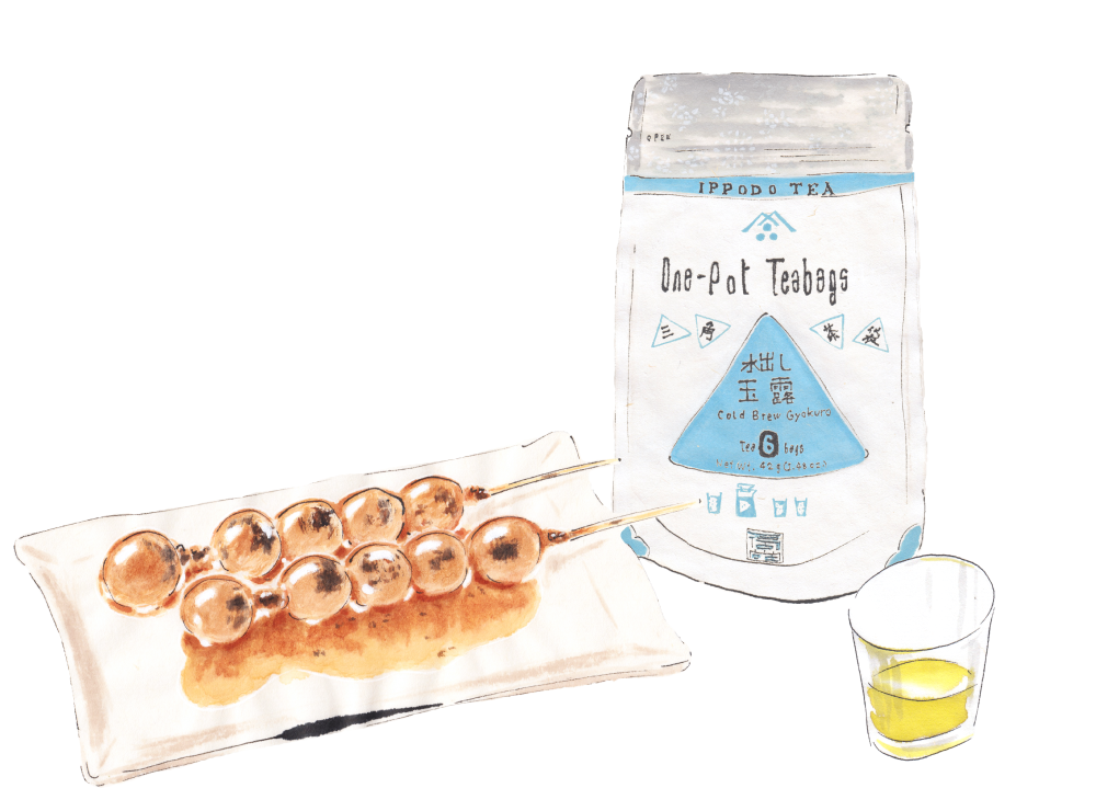 みたらし団子と水出し玉露。 – 一保堂茶舗