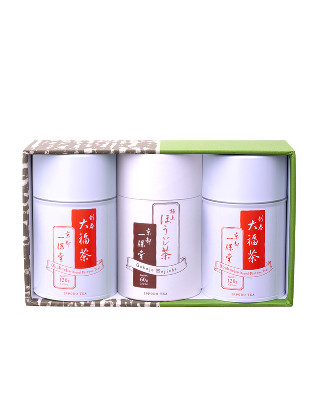 【11月15日発売】大福茶 中缶(2本)・極上ほうじ茶 紙筒