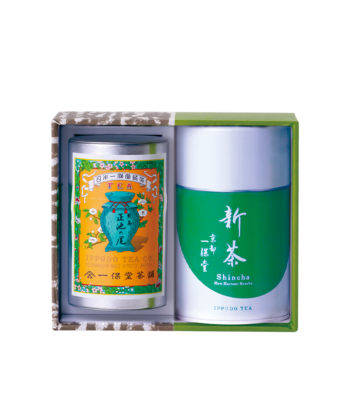 一保堂　Ippodo Tea Co. 緑茶 2缶 ギフトボックス入り 受注生産品・ご予約限定】新茶 中缶・煎茶 正池の尾 小缶 – 一保堂茶舗