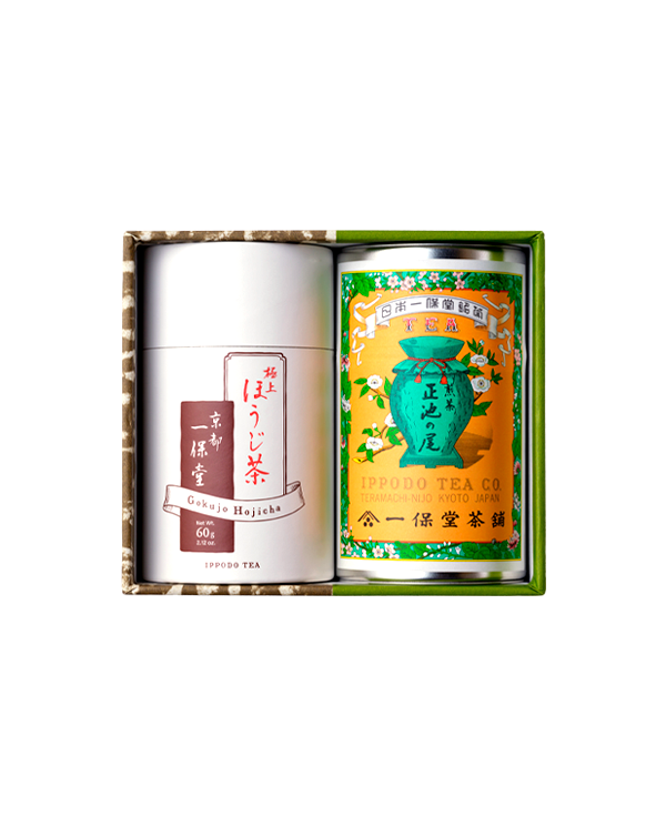 煎茶 正池の尾 中缶・極上ほうじ茶 紙筒 – 一保堂茶舗