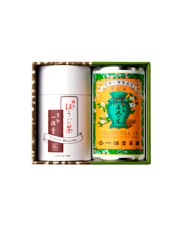 煎茶 正池の尾 中缶・極上ほうじ茶 紙筒