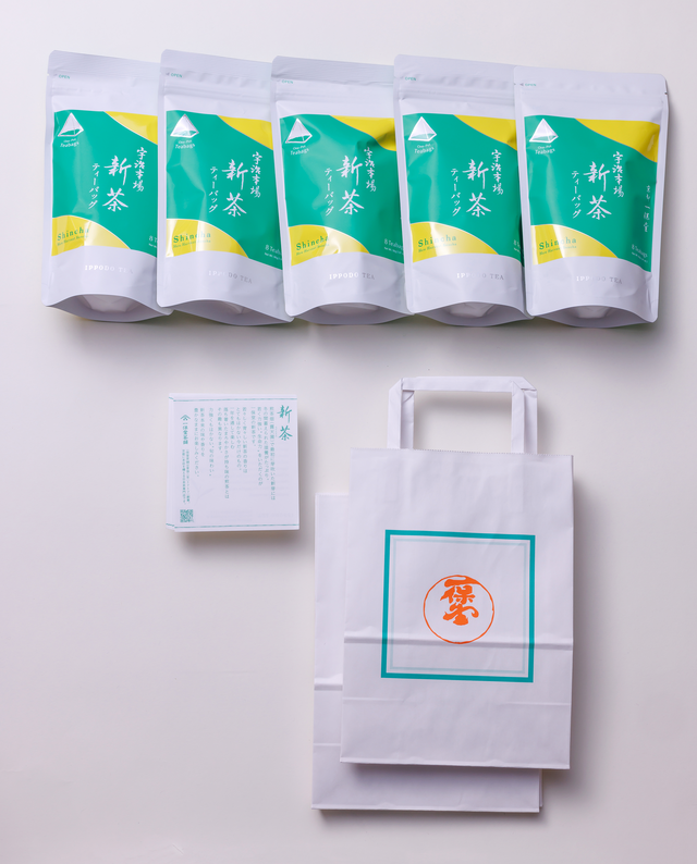 【5月23日発売!】季節のお配りセット(新茶ティーバッグ×5個・新茶栞5枚・手提げ袋5枚付き)
