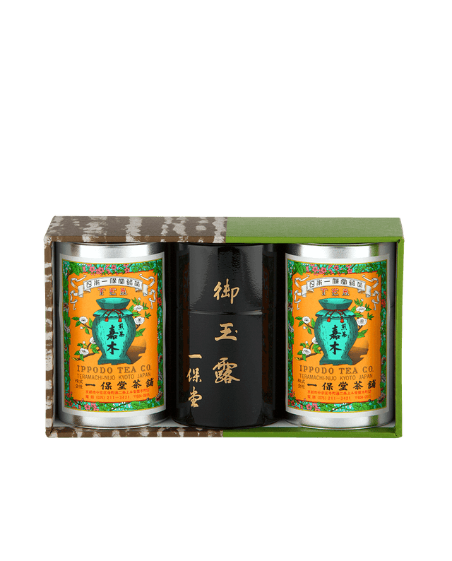 玉露 甘露・煎茶 嘉木2本 (小缶)