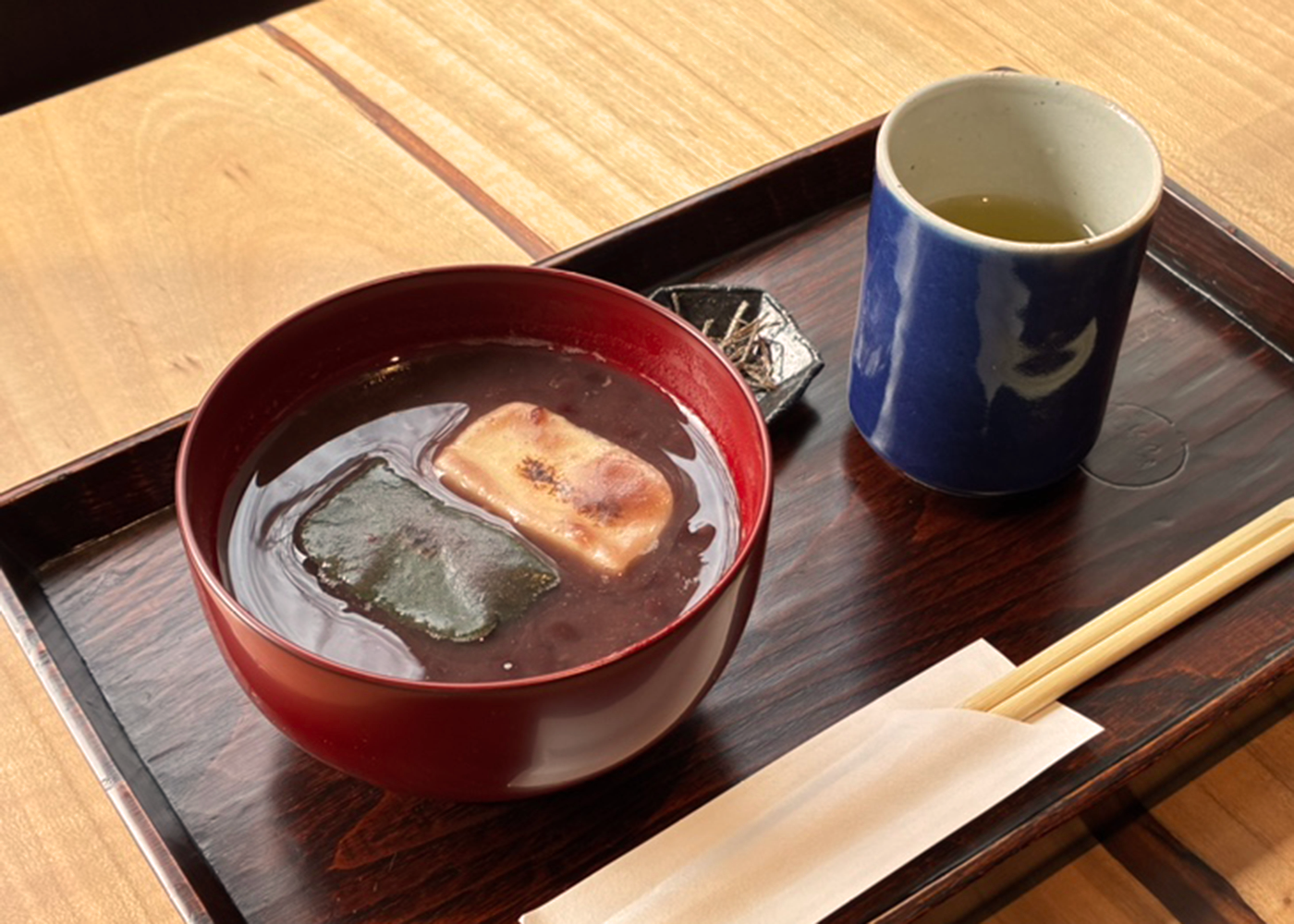 【青山店】2/17(火)～27(金) 喫茶室・限定メニュー「お茶とぜんざい」