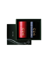 玉露 天下一・煎茶 嘉木　錻力製茶筒(中)特製箱入