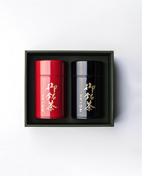 玉露 天下一・煎茶 嘉木　錻力製茶筒(中)特製箱入