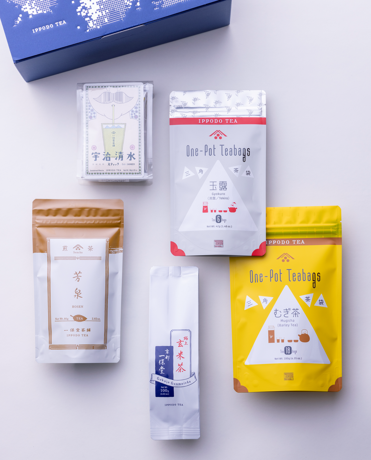 冷茶バラエティ5種セット≪包装・掛紙・ギフトシール不可≫ – 一保堂茶舗