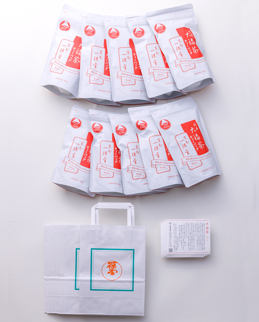 【11月15日発売】大福茶 三角茶袋×10個セット(手提げ袋10枚・大福茶栞10枚付き）